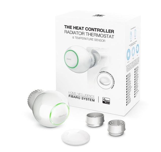 Fibaro The Heat Controller Set - Heizkörperthermostat + Temperatur Sensor