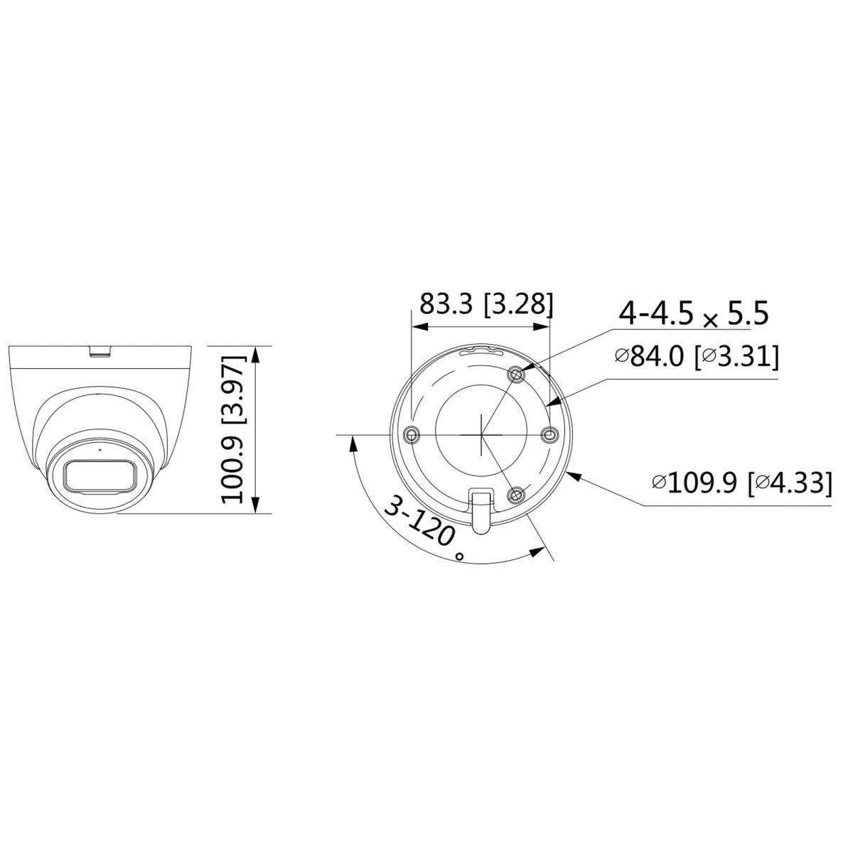 GOLIATH Starlight IP Dome Kamera | 4 MP | 2.8mm | WDR | 30m IR | IVS | Mikrofon | PoE | SMART Serie